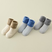 Tongtai 童泰 四季款婴儿袜子0-12个月新生婴幼儿袜子男女宝宝中筒袜3双装
