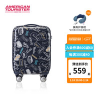 美旅闺蜜行李箱“你好箱”轻便耐用旅行箱男女大容潮流印花 NC2 炭灰色印花 25寸(需托运 不惧暴力PC箱)