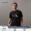 卡尔文·克莱恩 Calvin Klein Jeans24春夏男士休闲通勤经典字母印花纯棉短袖T恤40KC829 BAE-太空黑 L