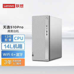 Lenovo 聯想 天逸510Pro 14升機箱主機商務辦公家用臺式電腦 單主機 13代酷睿i5 16G 512G+1T