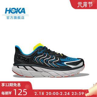 HOKA ONE ONE 男女款春夏克利夫顿LS运动休闲鞋CLIFTON LS精致鞋面复古 黑色 / 深海蓝 42.5