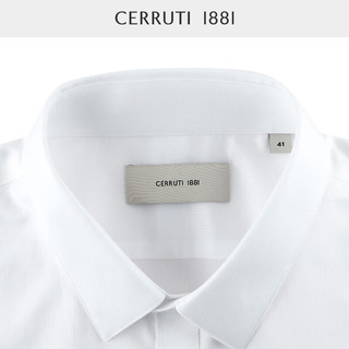 CERRUTI 1881男装早春商务休闲纯棉长袖礼服白衬衫男C4839EI171 白色 44