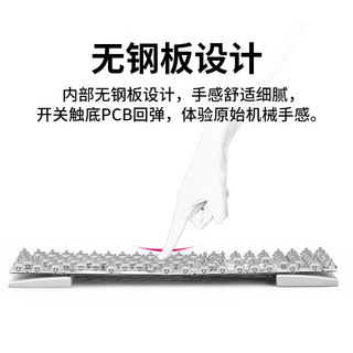 CHERRY樱桃 MX2.0S 机械键盘 游戏键盘 办公键盘 电脑键盘 全尺寸键盘 有线键盘 樱桃无钢结构 白色红轴 MX2.0S-白色