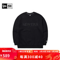 NEW ERA 纽亦华 2024针织卫衣百搭刺绣宽松套头衫潮流 14179203-黑色 XL