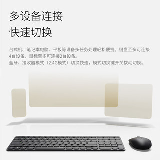 雷柏（Rapoo）9300S 99键无线/蓝牙多模键鼠套装 刀锋超薄紧凑便携无线键盘 支持Windows/MacOS双系统 白色 9300S【99键白色升级款】