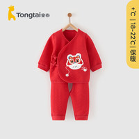 童泰婴儿和服套装秋冬0-3月拜年衣服新生新年TS33J713A-DS红色59cm