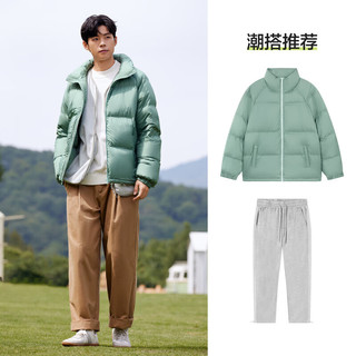 Semir 森马 羽绒服男舒适宽松保暖防水外套风上衣109722113143 松石绿