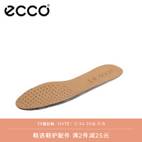 爱步（ECCO）防滑皮质透气女士鞋垫  舒适轻薄系列9059026 棕色905902600121 37/38