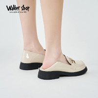 Walker Shop 奥卡索 女鞋2024春款女士乐福鞋女时尚休闲鞋女D141025 米色 35