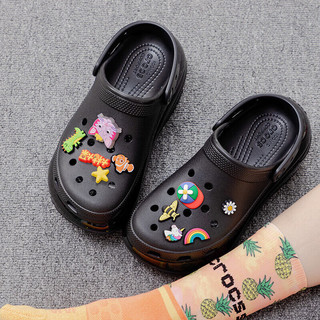 卡骆驰（crocs）洞洞鞋男鞋女鞋 春夏运动拖鞋厚底缓震光轮Clog透气沙滩鞋 207988-001 38-39