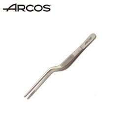 ARCOS 原装进口18/10不锈钢镊子专业防滑摆盘料理装盘弯镊子工具夹