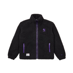 newera纽亦华秋冬羊羔绒夹克ny刺绣情侣保暖外套百搭潮