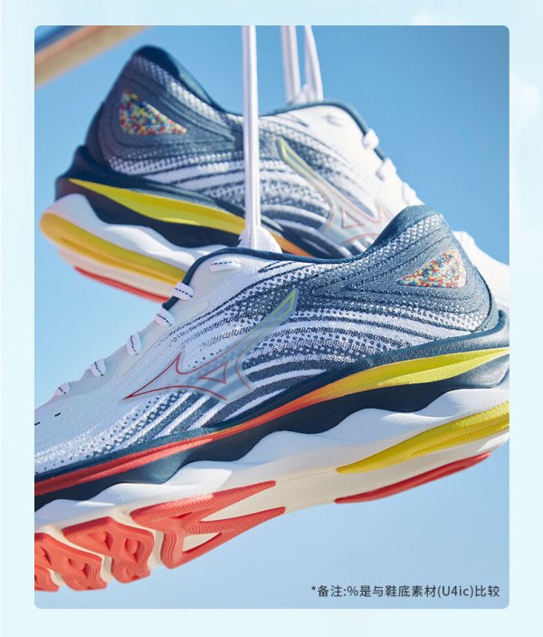 美津浓跑鞋_mizuno 美津浓 男子跑步慢跑鞋 脚感柔软 减震回弹 wave