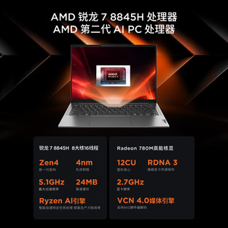 联想（Lenovo）小新Pro14/ 小新Pro16 AI超能本 轻薄笔记本电脑 Pro14】锐龙7 8845H 32G 1T天青蓝