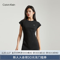 Calvin Klein【不晒系列防晒】Jeans24春夏女士休闲通勤凉感连衣裙J224367 BEH-墨夜黑 XS