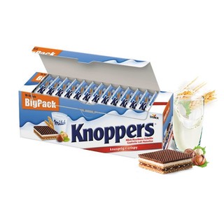 knoppers德国牛奶榛子巧克力威化饼干375g