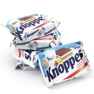 knoppers德国牛奶榛子巧克力威化饼干375g