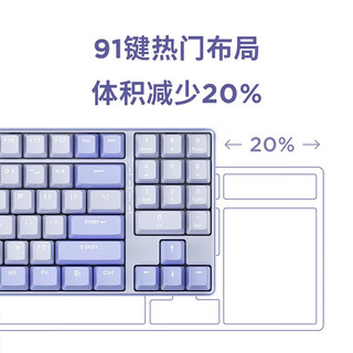 联想小新K3机械键盘 游戏办公键盘 2.4G/蓝牙/有线三模连接全键无冲 笔记本电脑平板多设备兼容 小新K3机械键盘暮霭灰