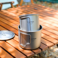 Tiartisan 钛工匠户外钛杯纯钛水杯露营便携式茶杯咖啡杯子钛合金折叠马克杯