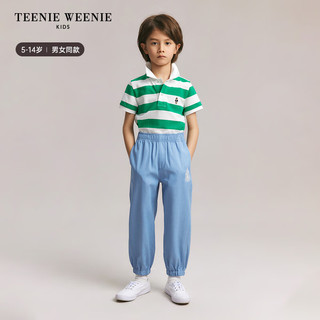 Teenie Weenie Kids小熊童装24春夏男女童防蚊轻透天丝长裤 牛仔色 160cm