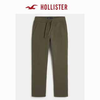 HOLLISTER24春夏抓绒保暖直筒拉链口袋运动裤 男 355805-1 深橄榄绿色 S