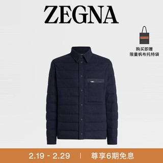 杰尼亚（Zegna）24春夏Oasi Cashmere羊绒羽绒填充衬衫夹克UCT48A6-C208-531-50 50/M