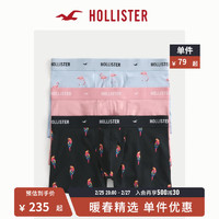 HOLLISTER24春夏3条装中长款紧身四角内裤 男 356557-1 蓝色 - 粉色 - 黑色 XXL (185/104A)