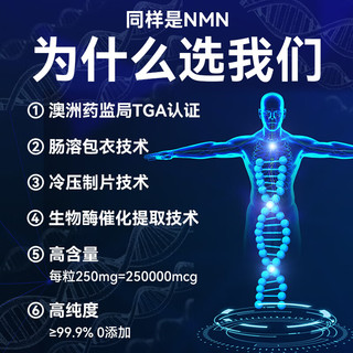 EnerVite澳乐维他 NMN15000黑金款 β烟酰胺单核苷酸细胞 抵力 免疫 60粒 高含量15000mg
