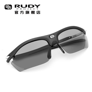 RUDY PROJECT跑步眼镜运动太阳镜男女骑行墨镜防紫外线意大利护目镜RYDON+ 平光黑/银/烟色黑