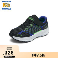 Skechers斯凯奇童鞋春透气男童休闲缓震跑步鞋405043L 黑色/蓝色/柠檬色/BBLM 27.5码