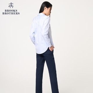 布克兄弟（BrooksBrothers）女士24早春竖条纹简约长袖休闲衬衫 B465-蓝色 8