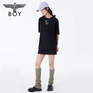 BOY LONDON春夏24男女同款短袖爱心弓箭设计感潮牌T恤N01013 黑色 XS