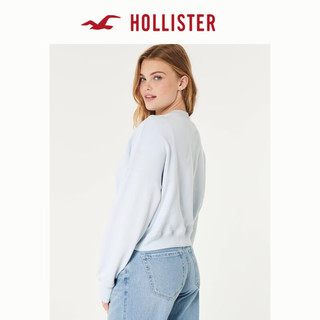 HOLLISTER24春夏新款美式圆领宽松运动衫卫衣 女 KI352-4091 浅蓝色 L (165/100A)