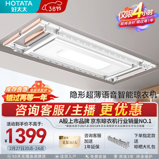 HOTATA 好太太 D-3137 智能晾衣机 2.2cm 白色/卢浮金