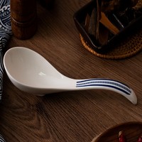 KANDA 神田 日式餐具日本陶瓷汤勺单个汤匙调羹大勺子 进口勺 凌十草
