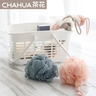 CHAHUA 茶花 K05002 沐浴球 2个 白色+藏青