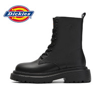 Dickies 帝客 女士马丁靴舒适百搭英伦短靴显高显瘦女靴 黑色-加绒 39