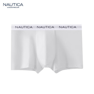 NAUTICA 诺帝卡 Underwear 诺帝卡40支棉弹力内裤男士内裤单条装平角裤 黑色 XXXL