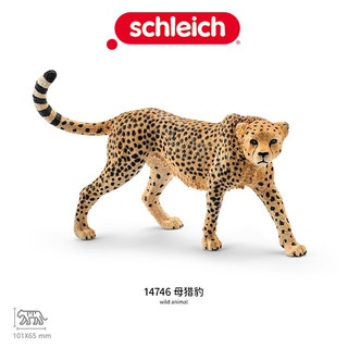 思乐（Schleich S）仿真动物模型 老虎14729狮子狼豹白虎猞猁小动物儿童玩具摆件手办 母猎豹玩具14746