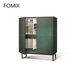 FOMIX 意式极简马鞍皮酒柜储物柜Fidelio Cabinet带灯餐厅餐边柜  Fidelio Cabinet/意大利马鞍皮 双门