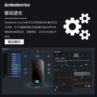 赛睿（SteelSeries）大师系列Sensei Ten 有线电脑电竞游戏鼠标 8个可程宏 高敏操控 倾斜追踪 UZI 黑色 大师10