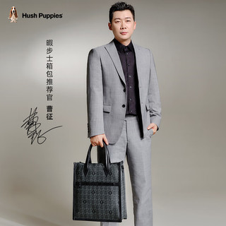 暇步士（Hush Puppies）公文包男时尚休闲男士手提包14英寸大容量男士包商务 棋盘系列