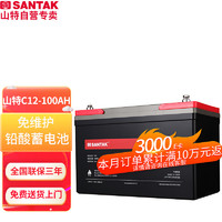 山特（SANTAK）UPS不间断电源城堡铅酸蓄电池C12-100AH 12V100AH阀控密封免维护