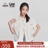 Lee【小刘鸭联名】Lee24早春舒适版米白女短袖翻领衬衫LWT008244 米白色 XS