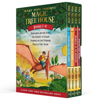 英文原版 神奇树屋 Magic Tree House 1-8册盒装 儿童探险文学小说 桥梁章节书