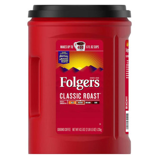 峰之选（FOLGERS）【新鲜采购】福爵 经典香醇咖啡中度烘培咖啡粉黑咖啡1230g