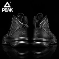 peak匹克篮球鞋男鞋冬季新款官方旗舰黑色革面高帮耐磨球鞋运动鞋男