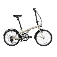 迪卡侬（DECATHLON）TILT120折叠自行车20寸轻便便携城市通勤上班轻量单车OVB1 奶茶色 20英寸