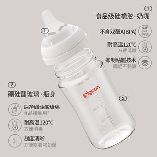 Pigeon 贝亲 婴儿宽口径玻璃奶瓶龙年限定礼盒160ml+240ml新生儿