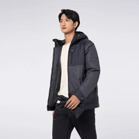 迪卡侬（DECATHLON）夹克外套男款户外徒步棉衣棉服登山服加厚防水冬季SH100 黑色 S